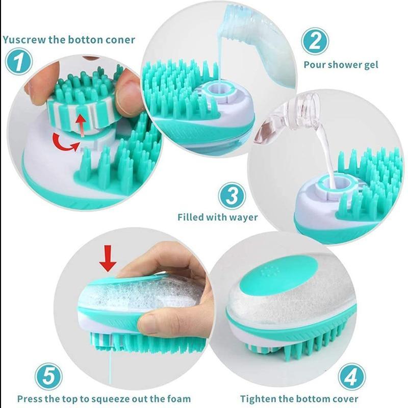 Brosse de bain pour chien et chat