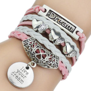 Bracelet de charme en cuir et design pour femme offert