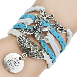 Bracelet de charme en cuir et design pour femme offert