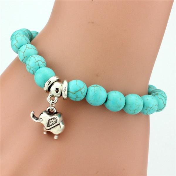 Bracelet en pierre turquoise