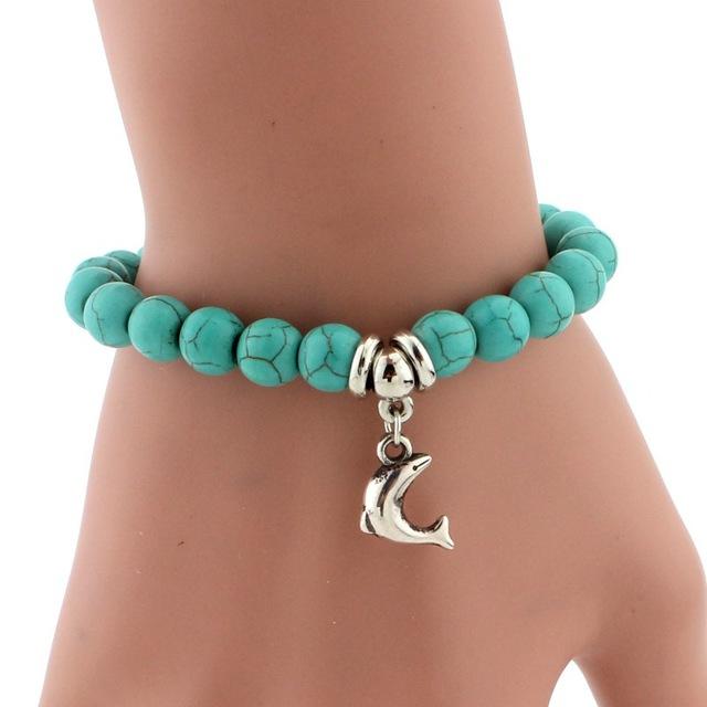 Bracelet en pierre turquoise