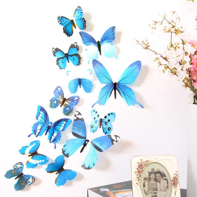 12 stickers 3D pour decoration murale