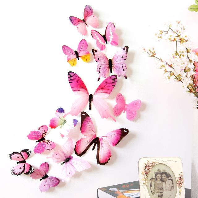 12 stickers 3D pour decoration murale