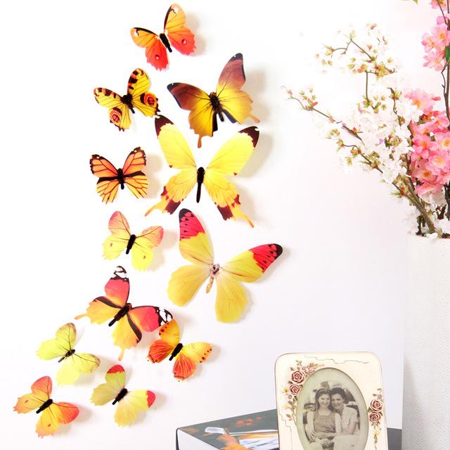 12 stickers 3D pour decoration murale