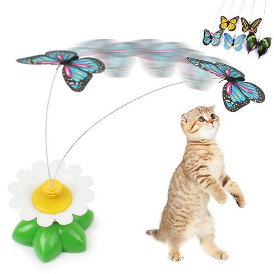 Fleur à rotation automatique pour chat