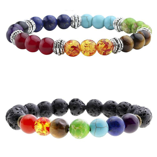 Bracelet 7 chakras en pierres naturelles