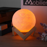Lampe 3D Lune Tactile