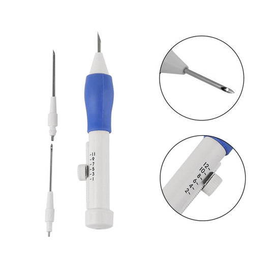 Stylo de Broderie Intelligent + set de 3 Aiguilles de 1.3mm 1.6mm 2.2mm
