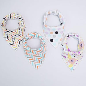 Pack de 4 Bavoirs Fashion Mixtes Super Absorbants
