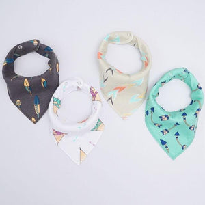 Pack de 4 Bavoirs Fashion Mixtes Super Absorbants