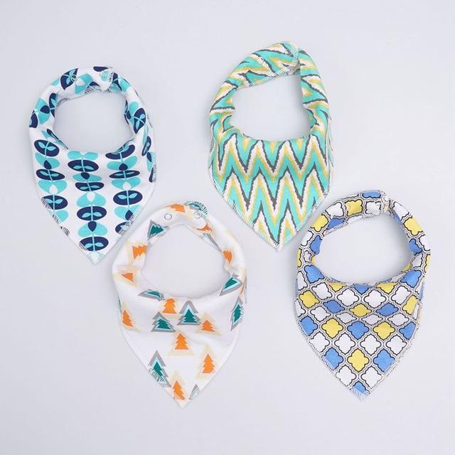 Pack de 4 Bavoirs Fashion Mixtes Super Absorbants
