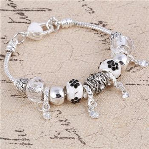 Bracelet argent avec pendentifs