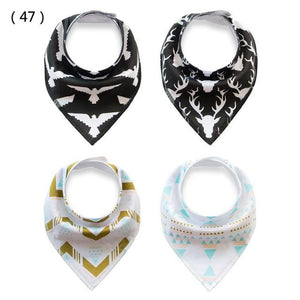Pack de 4 Bavoirs Fashion Mixtes Super Absorbants